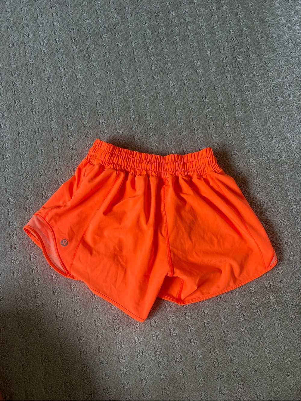 lululemon Neon Orange Hotty Hot Athletic Shorts